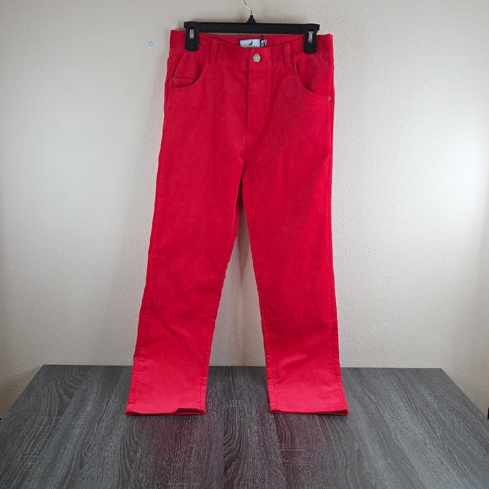 PROPERLY TIED GIRL Red CORDUROY PANTS Soft NWT Adjustable Waist Line